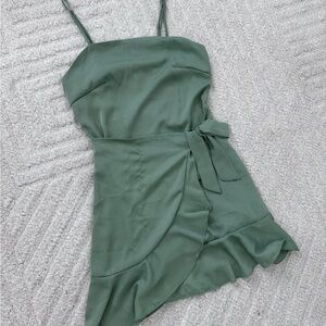 NWT! Alter’d State Sage The Label Spaghetti Strap Faux Wrap Dress - Size XS